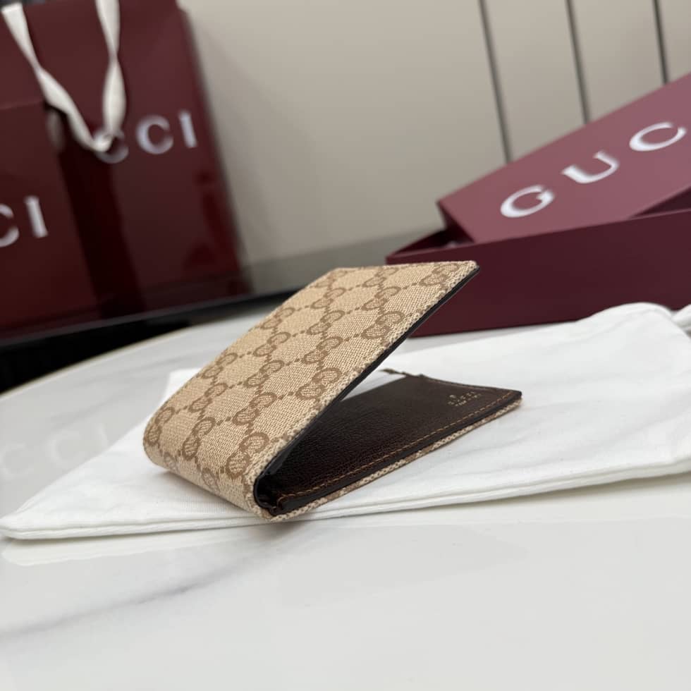 Gucci Essence Classic Beige Bi-Fold Wallet A003OQ_3_155971 Gucci Essence Classic Beige Bi-Fold Wallet A003OQ