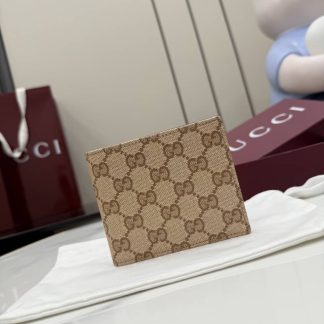 Gucci Essence Classic Bi-fold Wallet Beige 876390