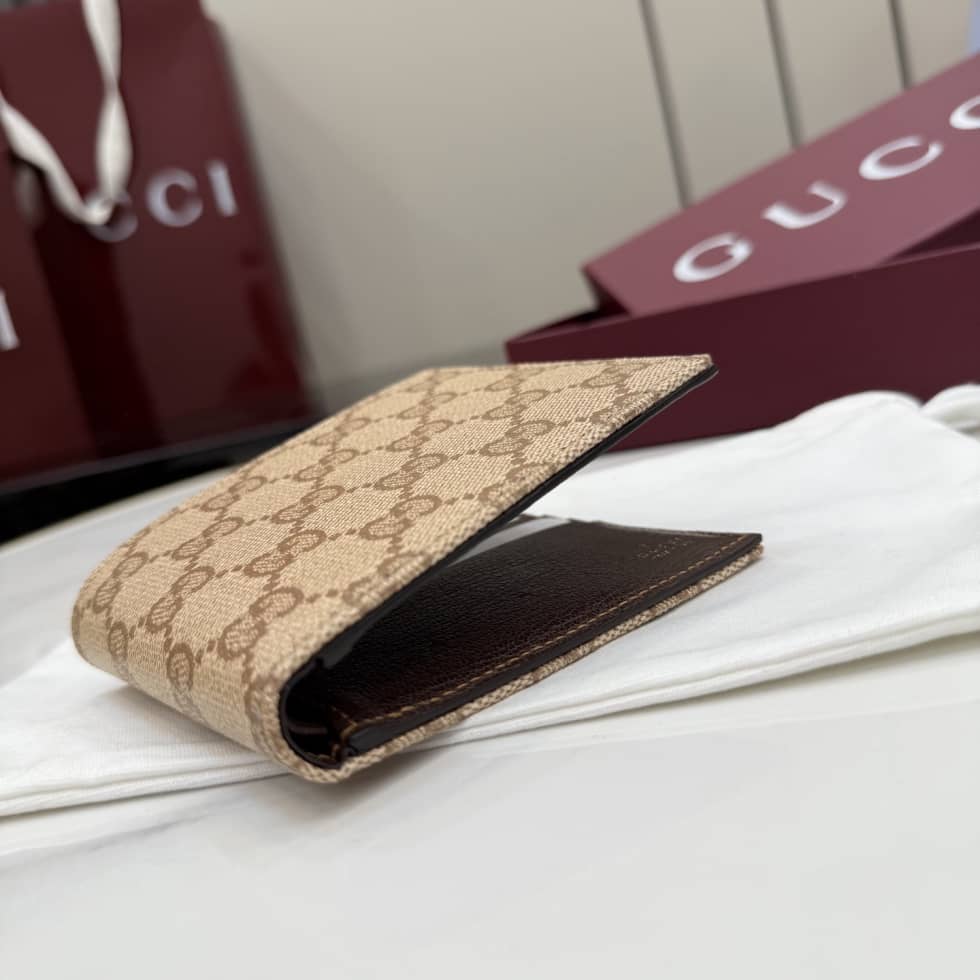 Gucci Essence Classic Bi-fold Wallet Beige 876390_3_155981 Gucci Essence Classic Bi-fold Wallet Beige 876390
