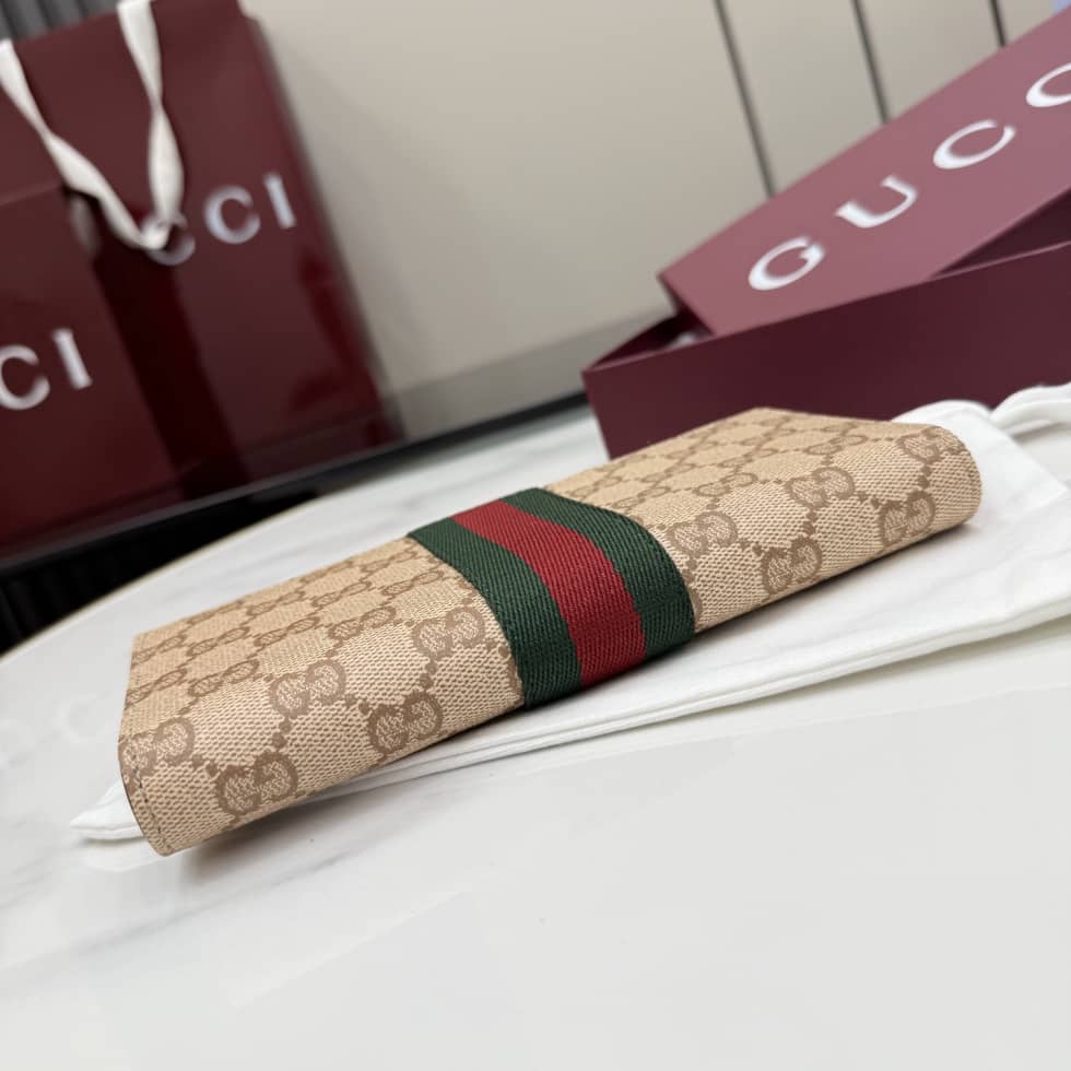 Gucci Long Wallet With Web Beige 876047_4_156021 Gucci Long Wallet With Web Beige 876047