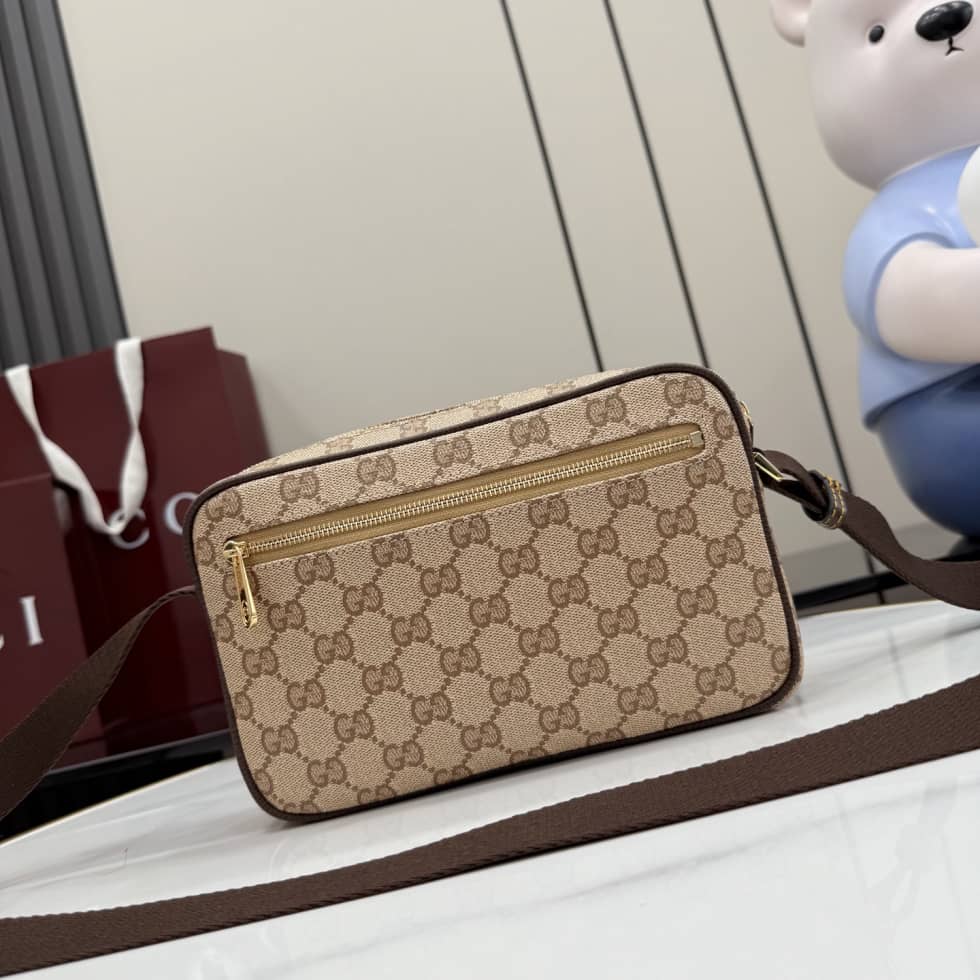 Gucci GG Mini Shoulder Bag With Web Beige 876391_1_156041 Gucci GG Mini Shoulder Bag With Web Beige 876391