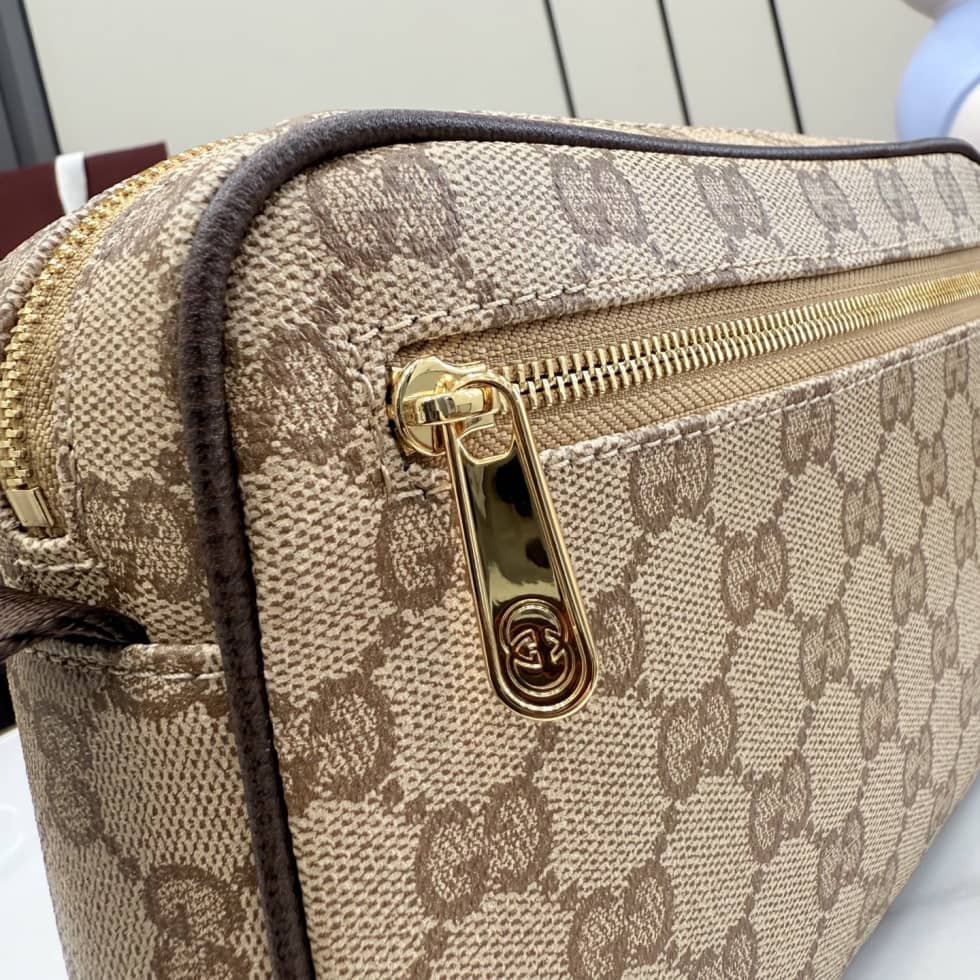 Gucci GG Mini Shoulder Bag With Web Beige 876391_5_156041 Gucci GG Mini Shoulder Bag With Web Beige 876391