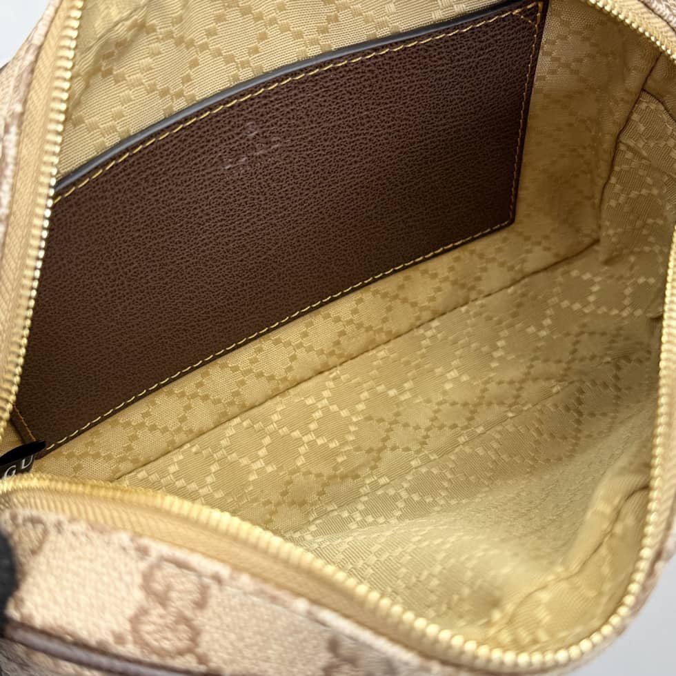Gucci GG Mini Shoulder Bag With Web Beige 876391_7_156041 Gucci GG Mini Shoulder Bag With Web Beige 876391