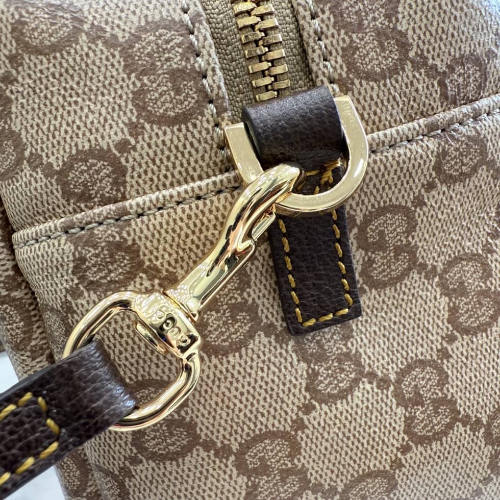 Gucci Mini Boston Bag With Web Beige 876057_5_156051 Gucci Mini Boston Bag With Web Beige 876057