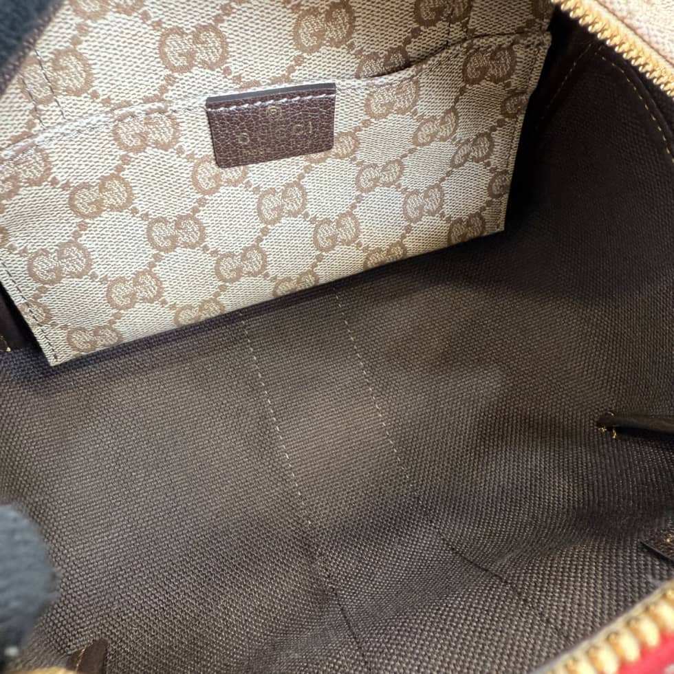 Gucci Mini Boston Bag With Web Beige 876057_7_156051 Gucci Mini Boston Bag With Web Beige 876057