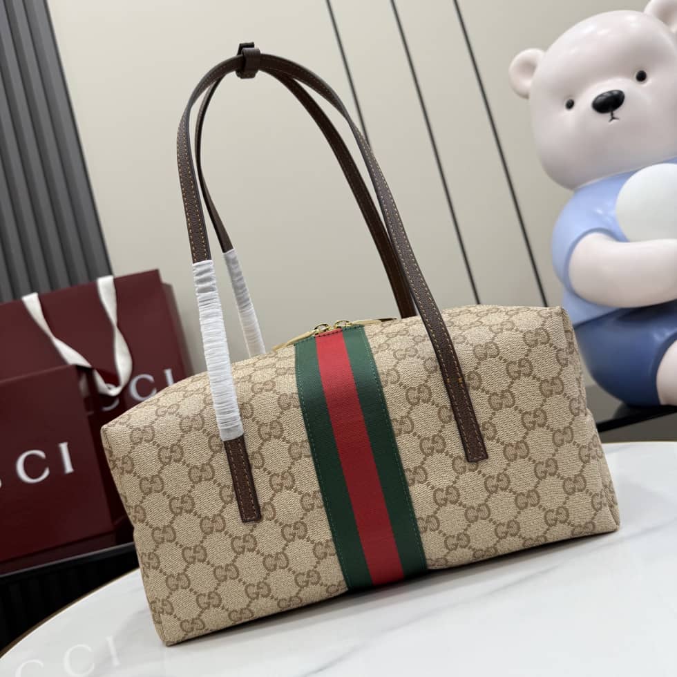 Gucci Melrose Medium Boston Bag Sand Brown 875228_10_156061 Gucci Melrose Medium Boston Bag Sand Brown 875228