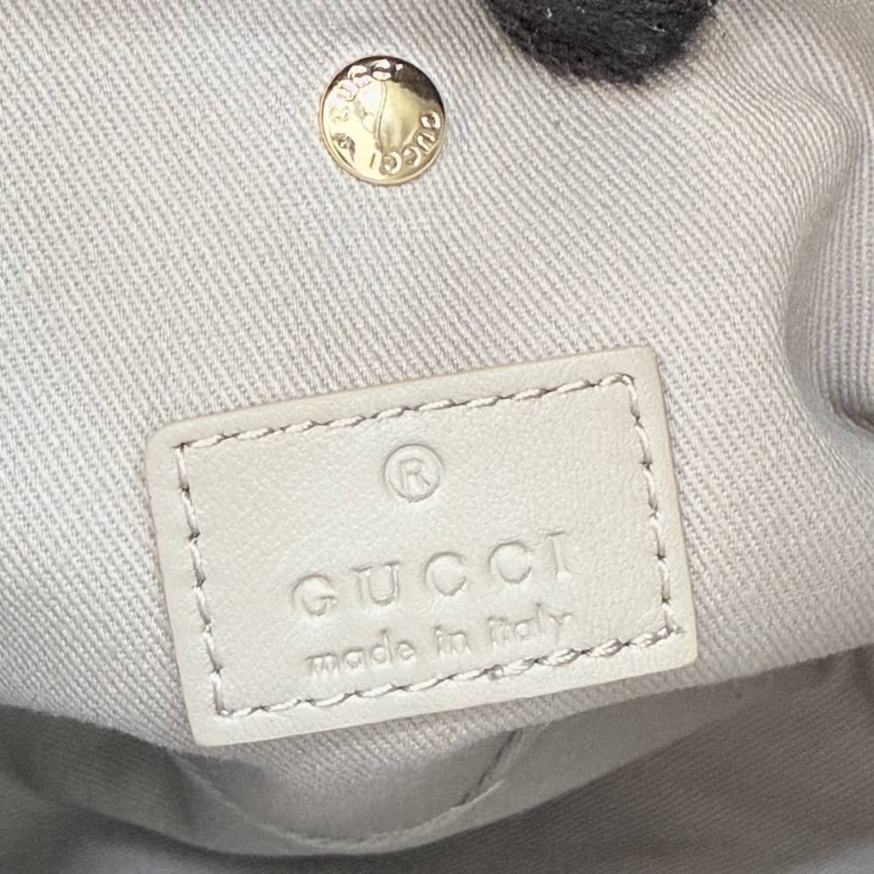Gucci GG Emblem Small Bucket Bag Gray 815118_8_156111 Gucci GG Emblem Small Bucket Bag Gray 815118