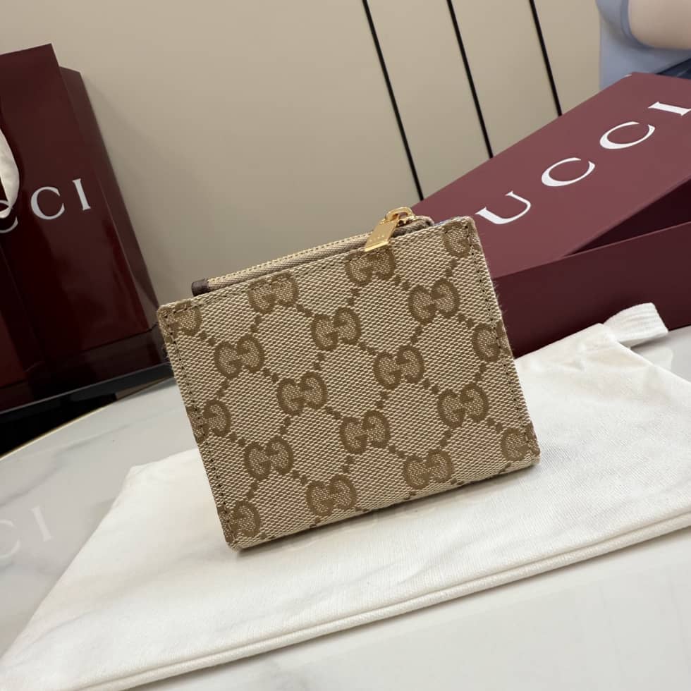 Gucci Logo Plaque Small Wallet Sand Brown_1_156141 Gucci Logo Plaque Small Wallet Sand Brown