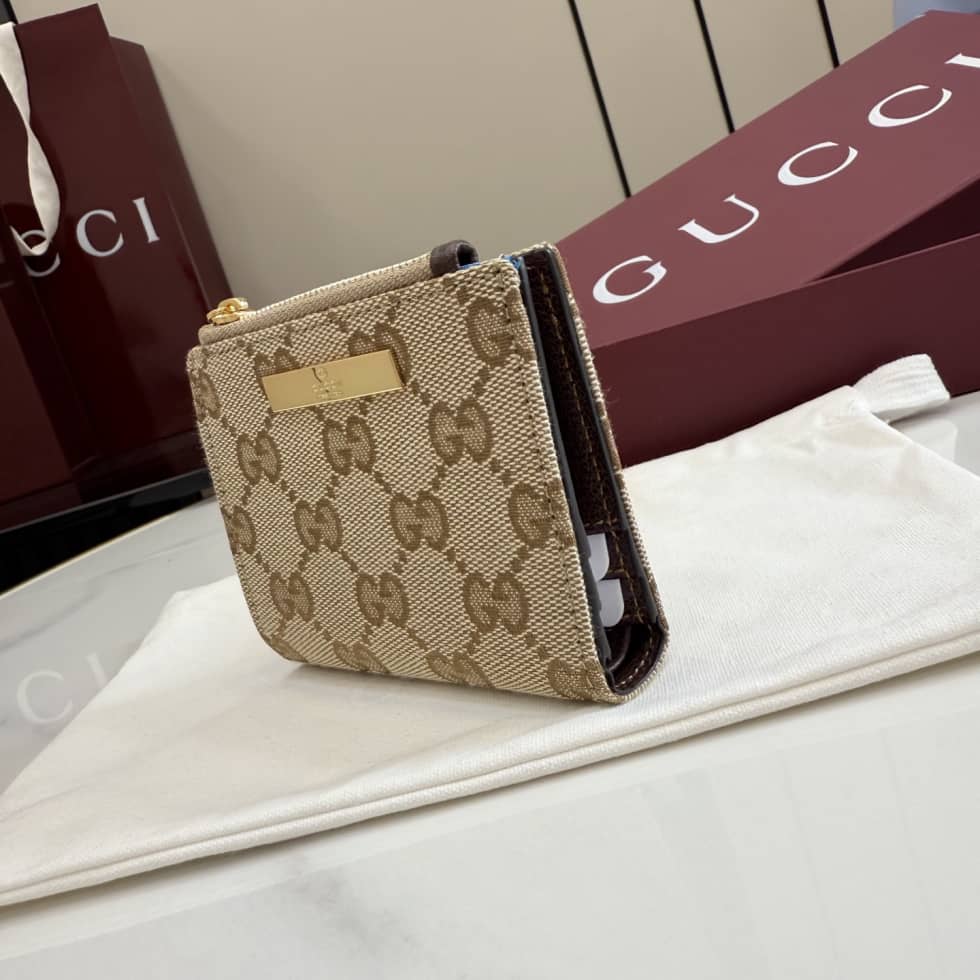 Gucci Logo Plaque Small Wallet Sand Brown_2_156141 Gucci Logo Plaque Small Wallet Sand Brown