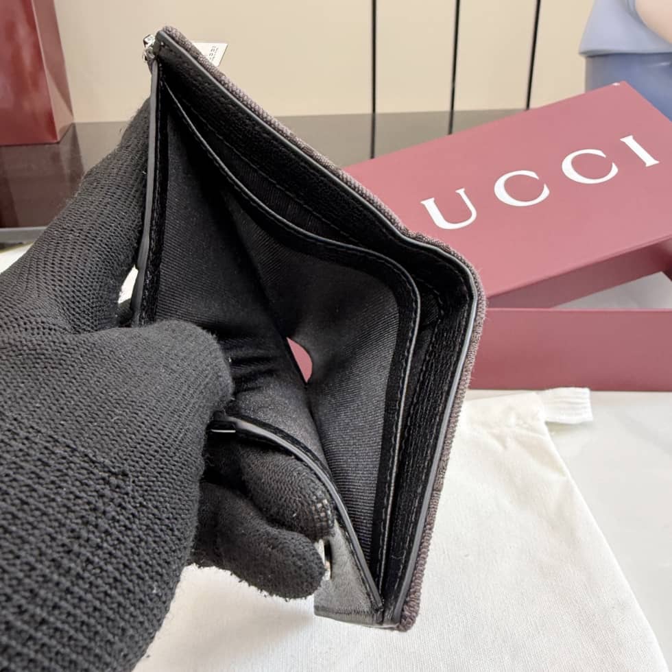 Gucci Logo Plaque Small Wallet Dark Brown 875798_8_156151 Gucci Logo Plaque Small Wallet Dark Brown 875798