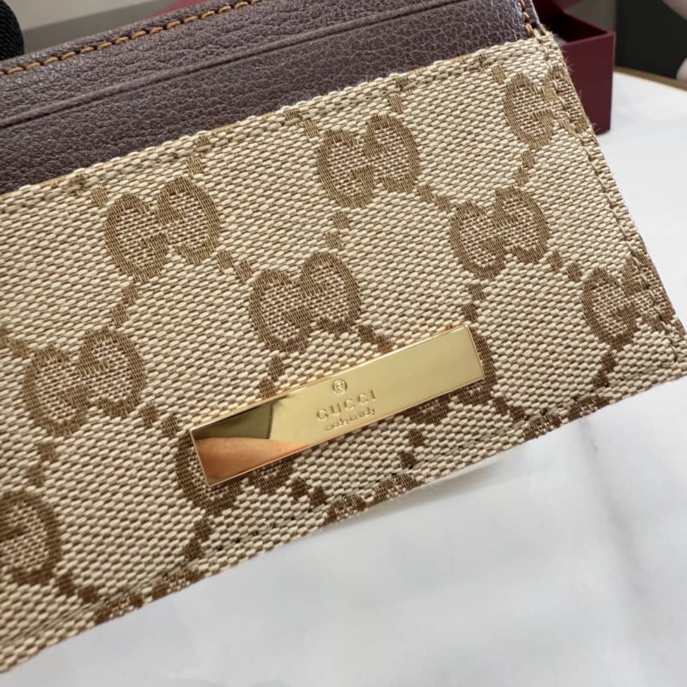 Gucci Logo Plaque Card Case Sand Brown 875795_5_156161 Gucci Logo Plaque Card Case Sand Brown 875795