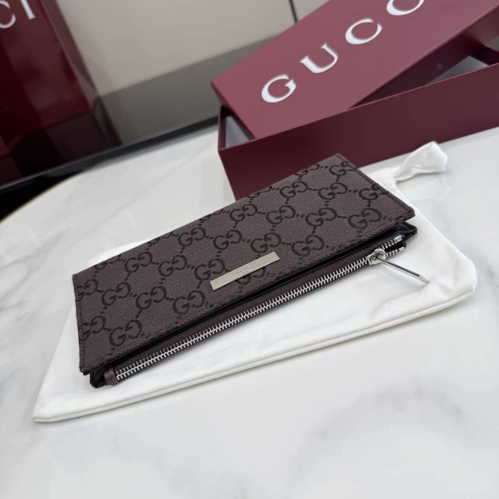 Gucci Long Wallet With Gucci Plaque Dark Brown_4_156191 Gucci Long Wallet With Gucci Plaque Dark Brown