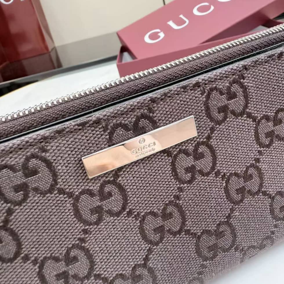 Gucci Long Wallet With Gucci Plaque Dark Brown_5_156191 Gucci Long Wallet With Gucci Plaque Dark Brown