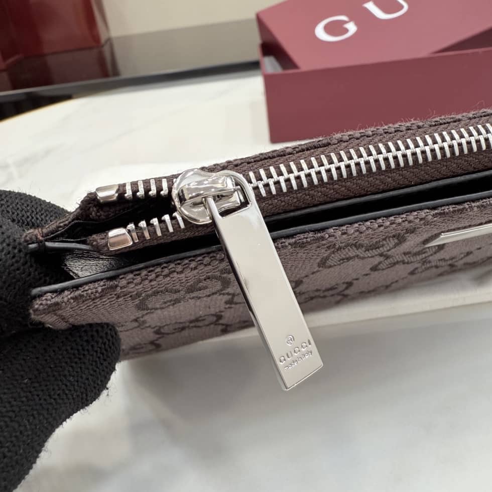 Gucci Long Wallet With Gucci Plaque Dark Brown_6_156191 Gucci Long Wallet With Gucci Plaque Dark Brown