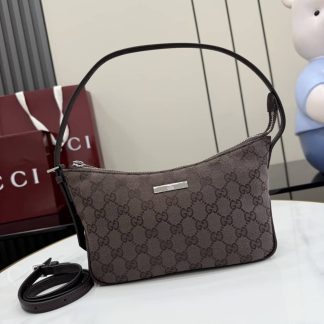 Gucci Lady Lunetta Small Shoulder Bag Dark Brown