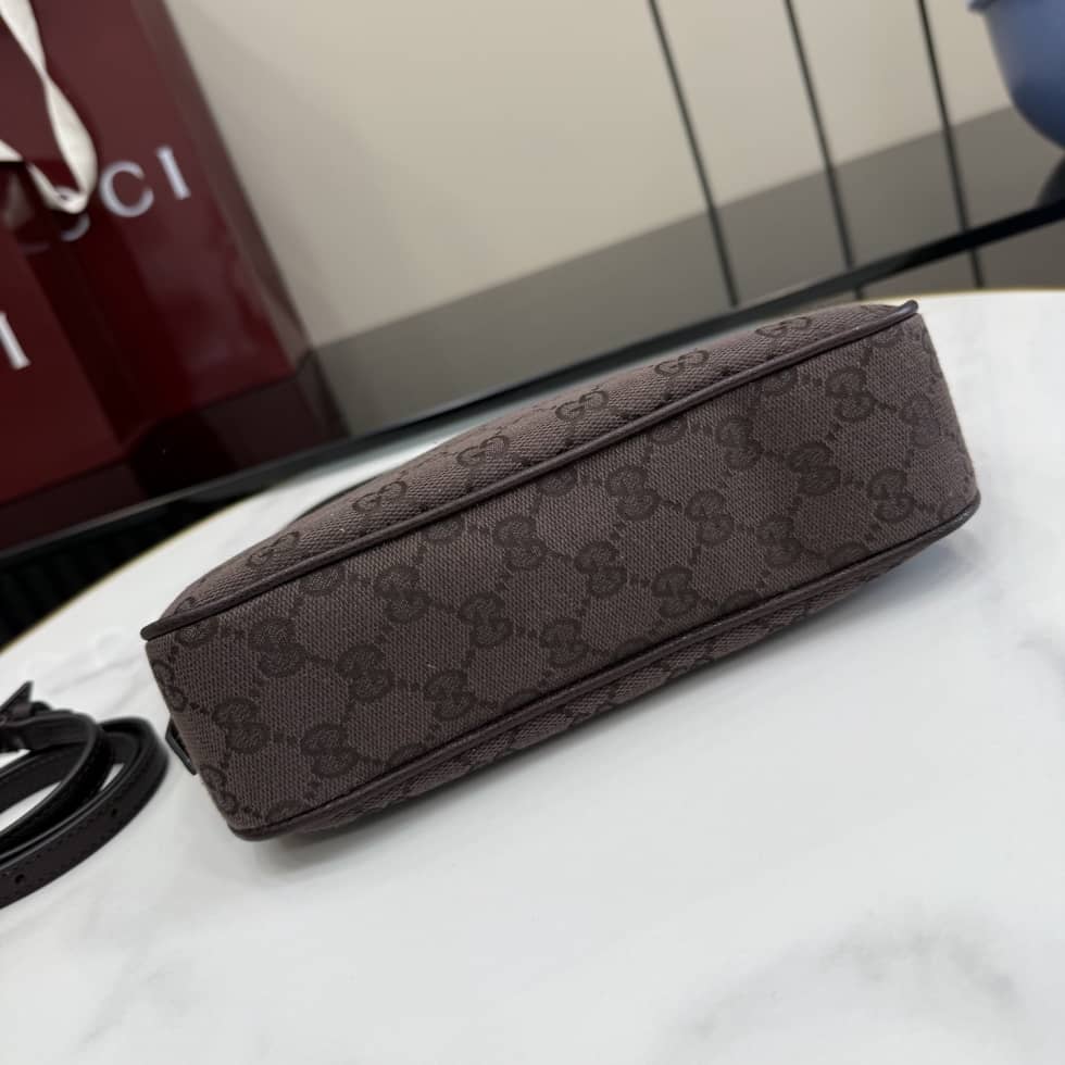 Gucci Lady Lunetta Small Shoulder Bag Dark Brown_3_156251 Gucci Lady Lunetta Small Shoulder Bag Dark Brown