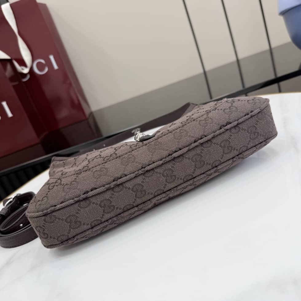Gucci Jackie Slim Medium Shoulder Bag Dark Brown_3_156291 Gucci Jackie Slim Medium Shoulder Bag Dark Brown