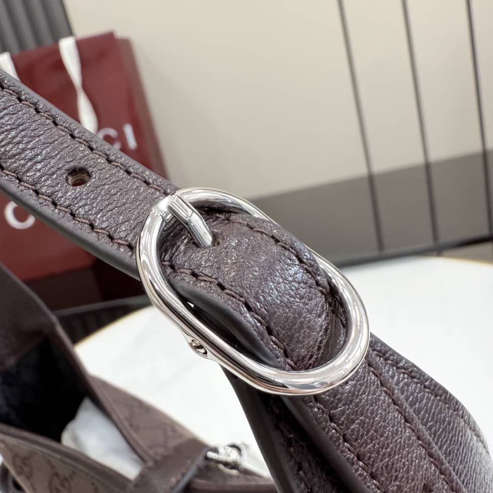 Gucci Jackie Slim Medium Shoulder Bag Dark Brown_6_156291 Gucci Jackie Slim Medium Shoulder Bag Dark Brown