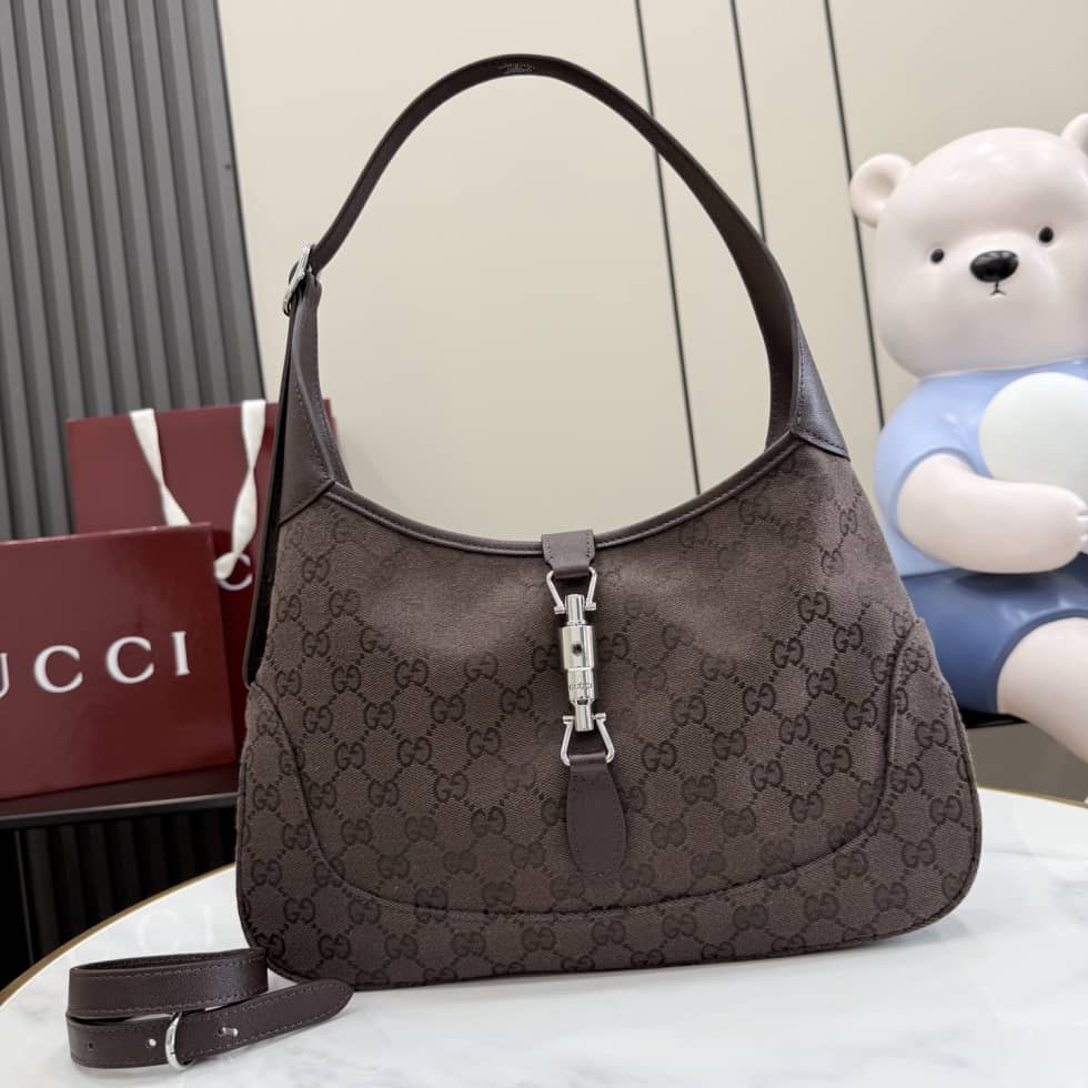 Gucci Jackie 1961 Medium Shoulder Bag Dark Brown_10_156301 Gucci Jackie 1961 Medium Shoulder Bag Dark Brown