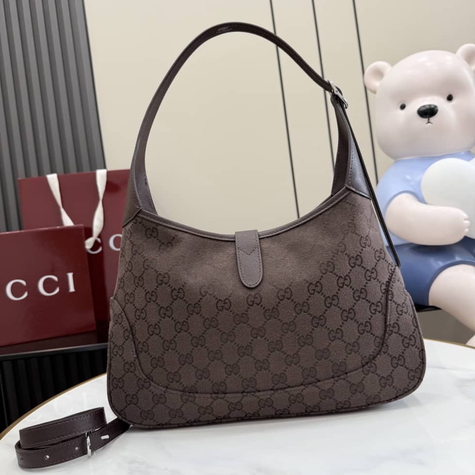 Gucci Jackie 1961 Medium Shoulder Bag Dark Brown_1_156301 Gucci Jackie 1961 Medium Shoulder Bag Dark Brown