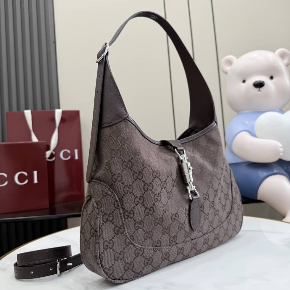 Gucci Jackie 1961 Medium Shoulder Bag Dark Brown_7_156301 Gucci Jackie 1961 Medium Shoulder Bag Dark Brown