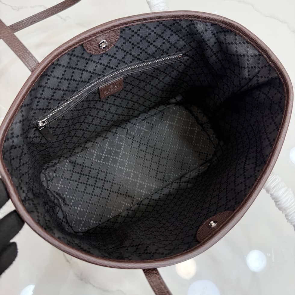 Gucci Tribeca Small Dark Brown Tote Bag 875236_6_156311 Gucci Tribeca Small Dark Brown Tote Bag 875236