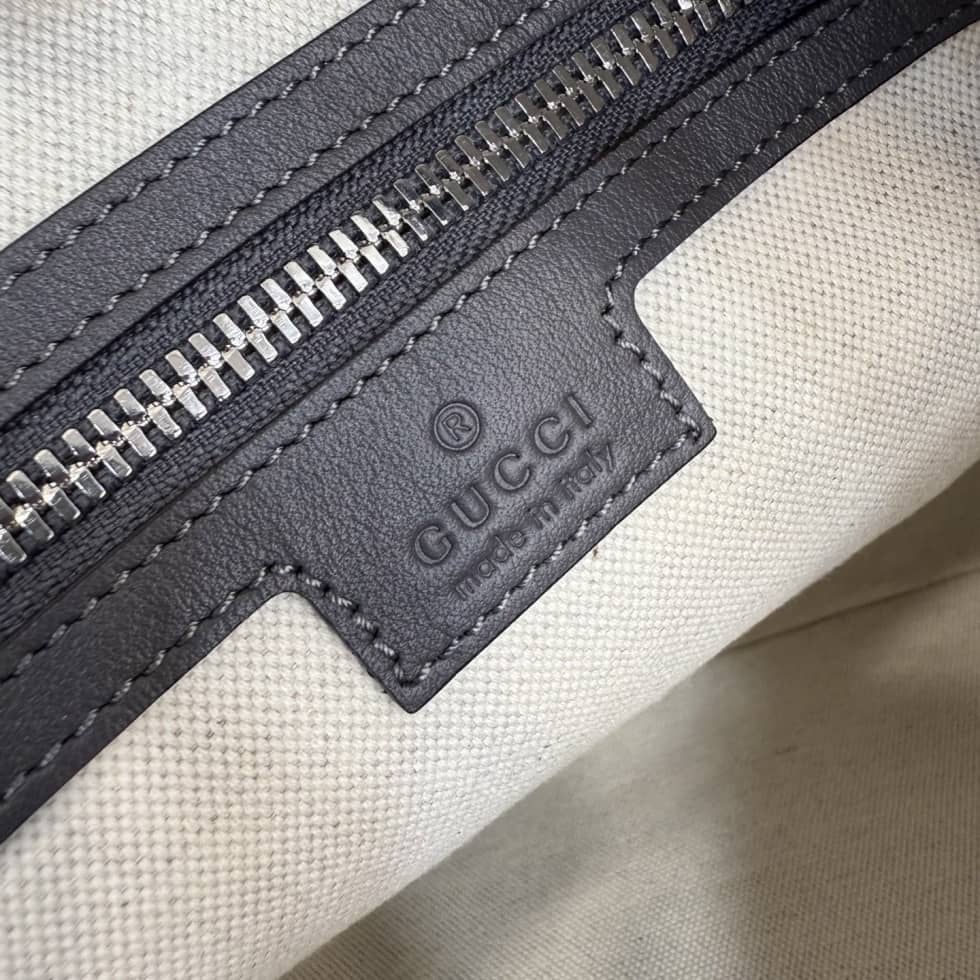 Gucci GG Emblem Leather Medium Gray Crossbody Bag_8_156351 Gucci GG Emblem Leather Medium Gray Crossbody Bag