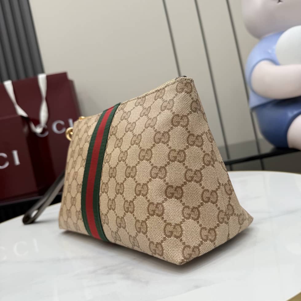 Gucci Canvas Small Beige Pouch With Web 875821_2_156391 Gucci Canvas Small Beige Pouch With Web 875821