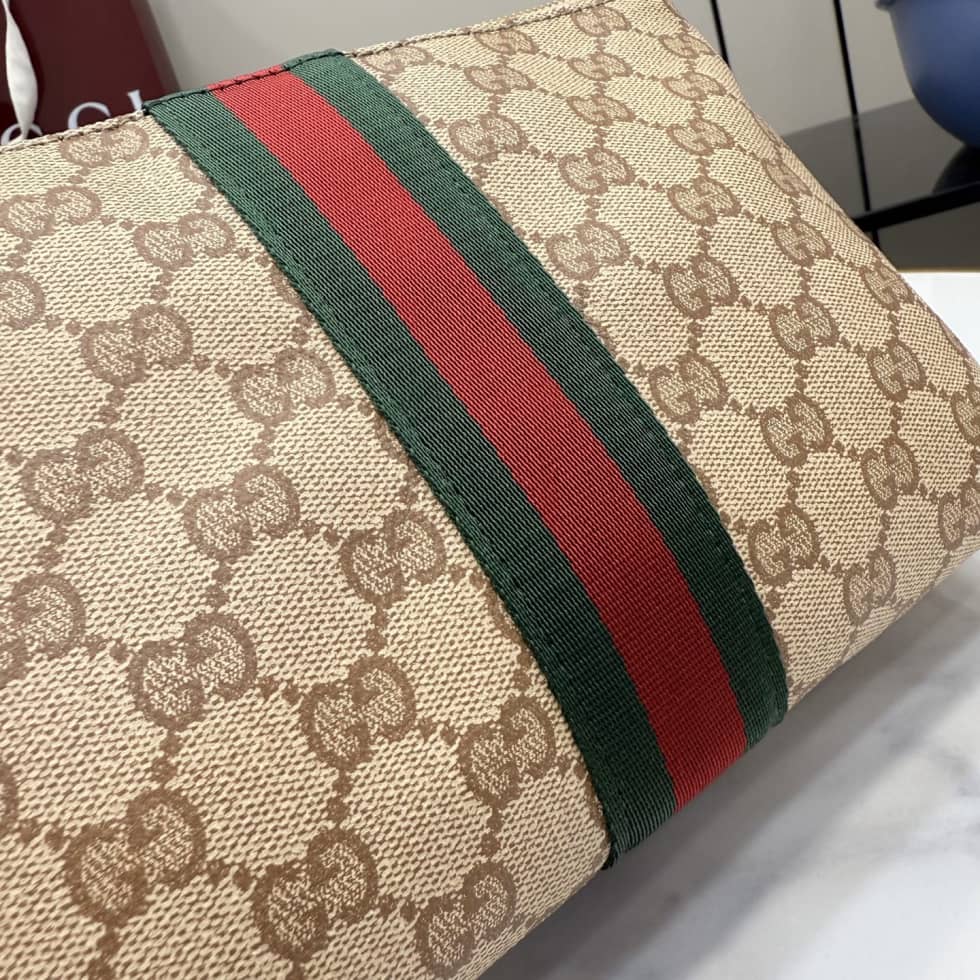 Gucci Canvas Small Beige Pouch With Web 875821_5_156391 Gucci Canvas Small Beige Pouch With Web 875821