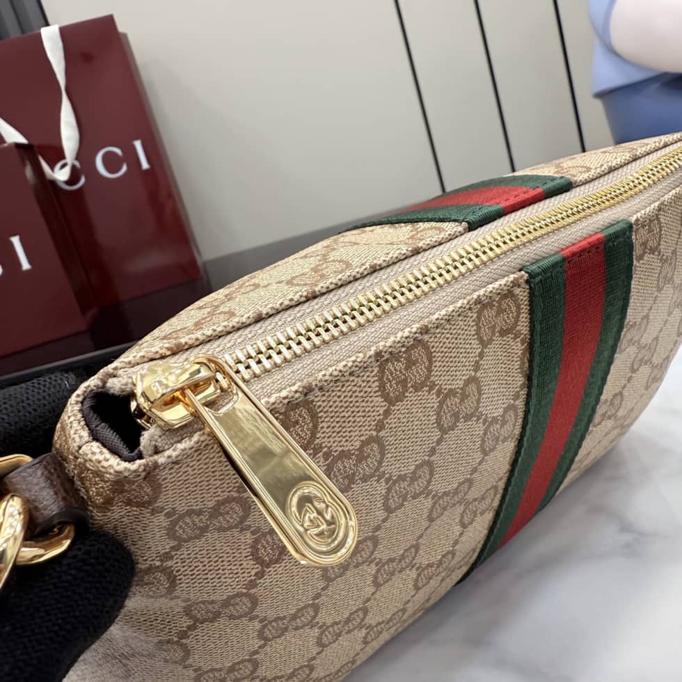 Gucci Canvas Small Beige Pouch With Web 875821_6_156391 Gucci Canvas Small Beige Pouch With Web 875821