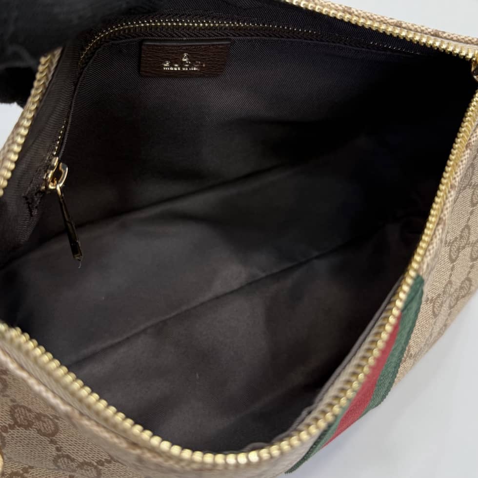 Gucci Canvas Small Beige Pouch With Web 875821_7_156391 Gucci Canvas Small Beige Pouch With Web 875821