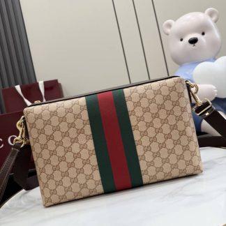 Gucci Medium Beige Crossbody Bag With Web A002KX
