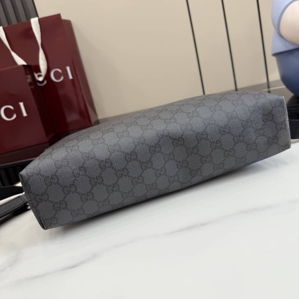 Gucci Medium Crossbody Bag With Web Black A002KX_3_156441 Gucci Medium Crossbody Bag With Web Black A002KX