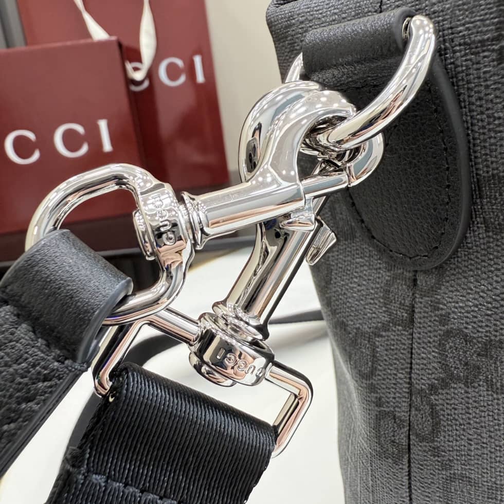 Gucci Medium Crossbody Bag With Web Black A002KX_5_156441 Gucci Medium Crossbody Bag With Web Black A002KX