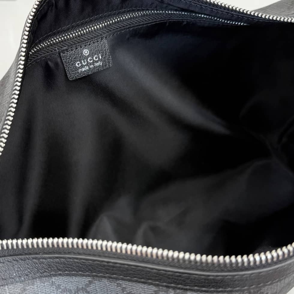 Gucci Medium Crossbody Bag With Web Black A002KX_7_156441 Gucci Medium Crossbody Bag With Web Black A002KX