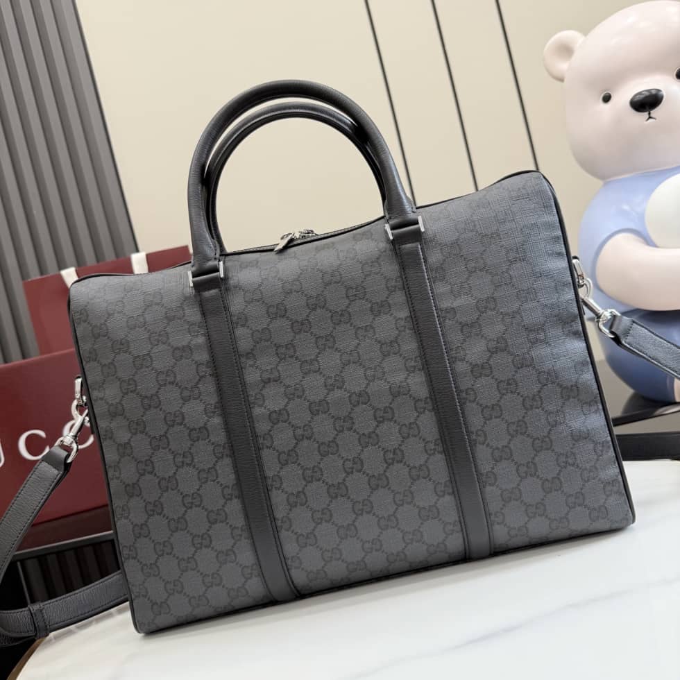Gucci Essence Classic Medium Briefcase Black A0007X_10_156461 Gucci Essence Classic Medium Briefcase Black A0007X