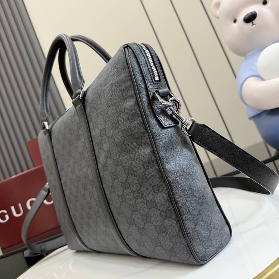 Gucci Essence Classic Medium Briefcase Black A0007X_2_156461 Gucci Essence Classic Medium Briefcase Black A0007X