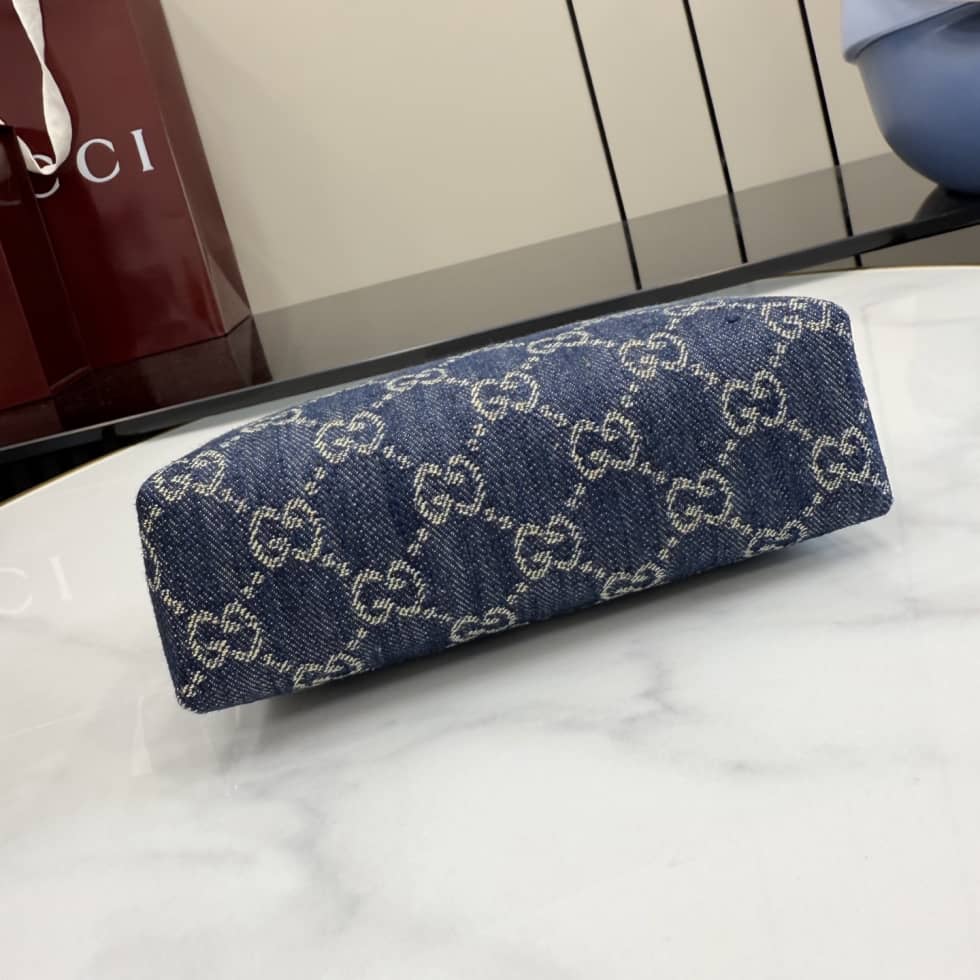 Gucci Medium Denim Cosmetic Case With Gucci Plaque_3_156471 Gucci Medium Denim Cosmetic Case With Gucci Plaque