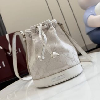 Gucci GG Canvas Mini Ivory Bucket Bag 875802