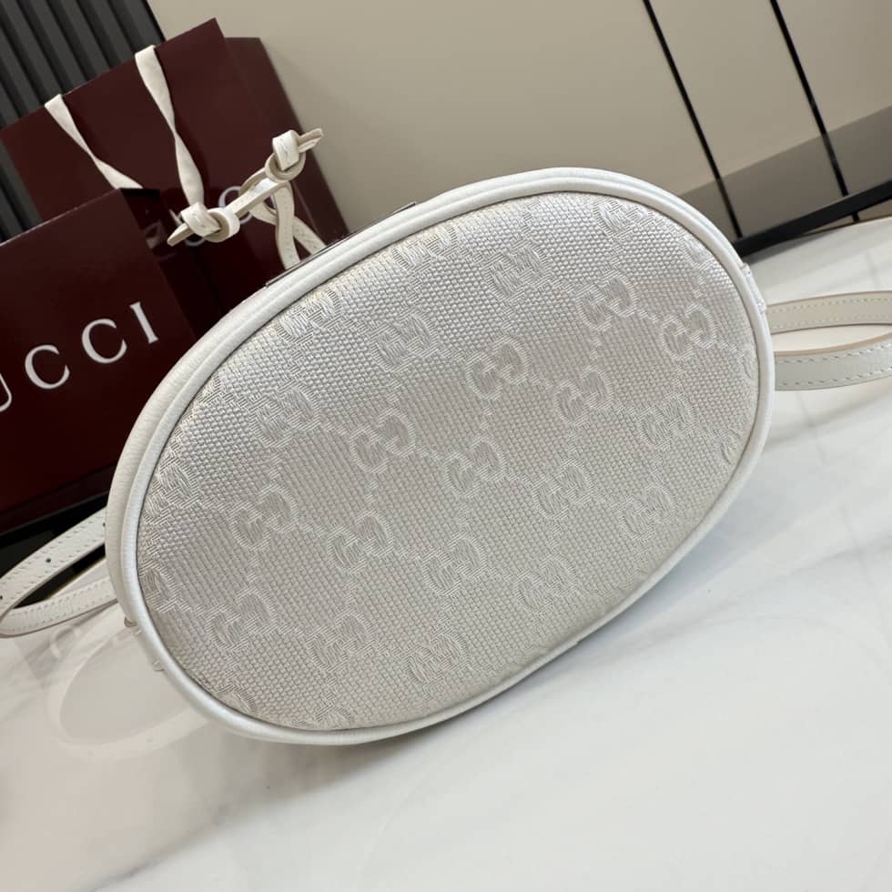 Gucci GG Canvas Mini Ivory Bucket Bag 875802_6_156491 Gucci GG Canvas Mini Ivory Bucket Bag 875802