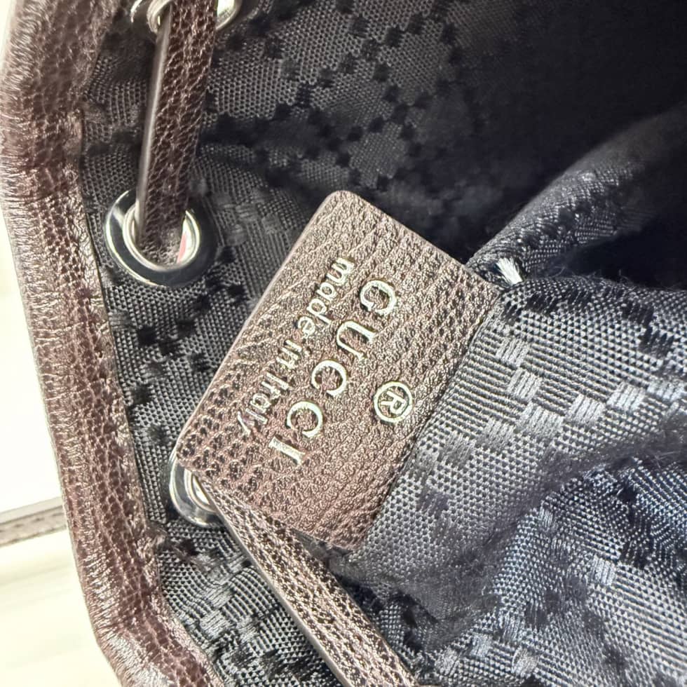 Gucci Mini Dark Brown Bucket Bag 875802_8_156511 Gucci Mini Dark Brown Bucket Bag 875802