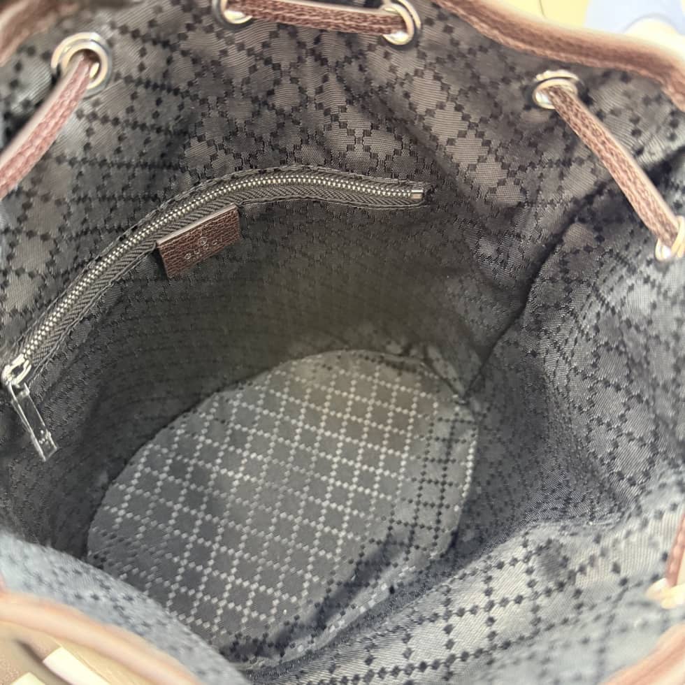 Gucci Venice Small Dark Brown Bucket Bag 875237_6_156521 Gucci Venice Small Dark Brown Bucket Bag 875237
