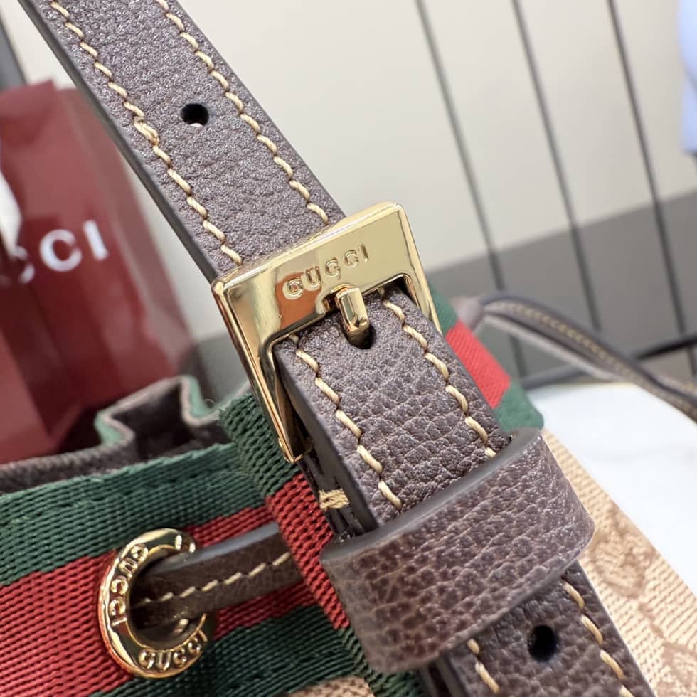 Gucci Canvas Mini Bucket Bag Sand Brown 876060_3_156551 Gucci Canvas Mini Bucket Bag Sand Brown 876060
