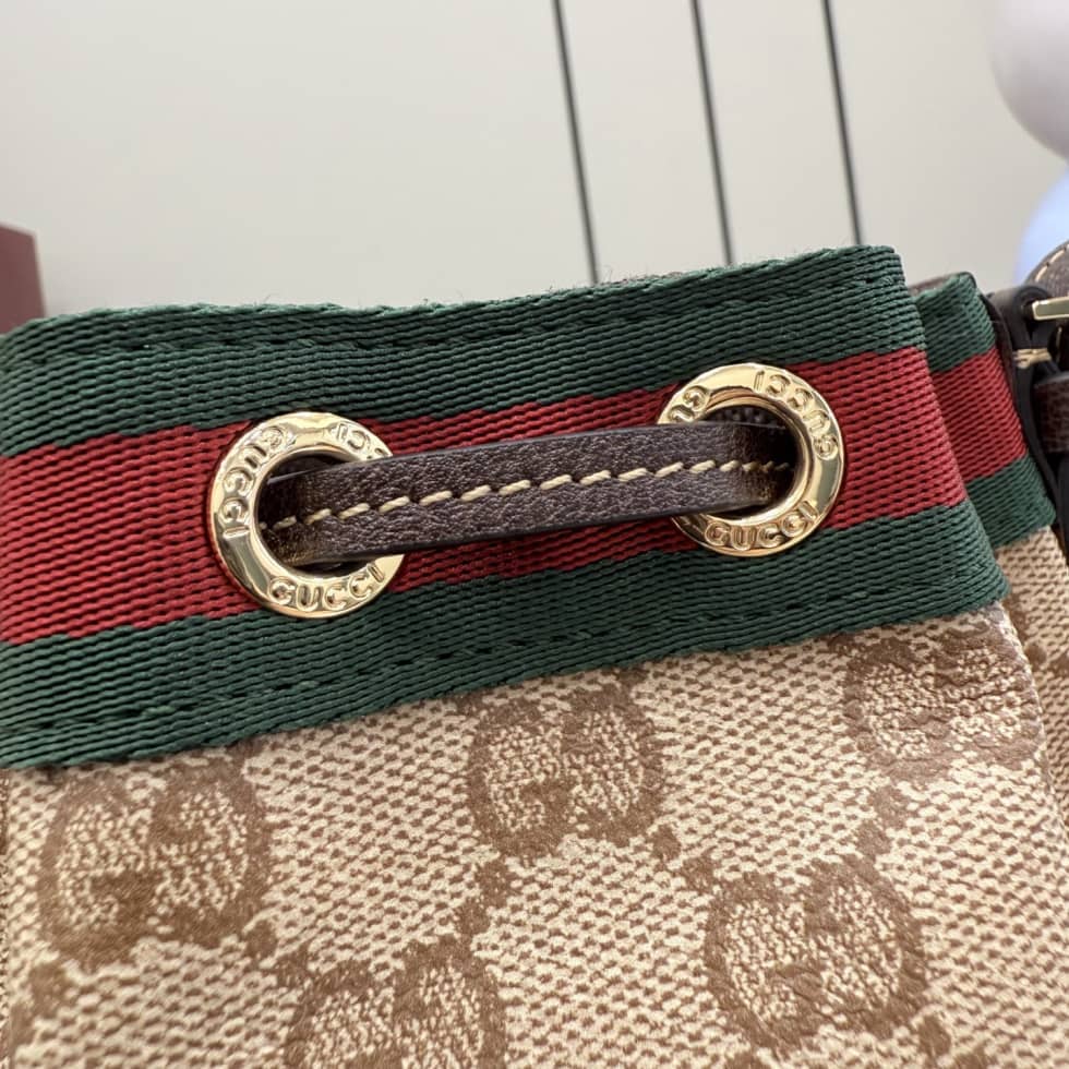 Gucci Canvas Mini Bucket Bag Sand Brown 876060_4_156551 Gucci Canvas Mini Bucket Bag Sand Brown 876060