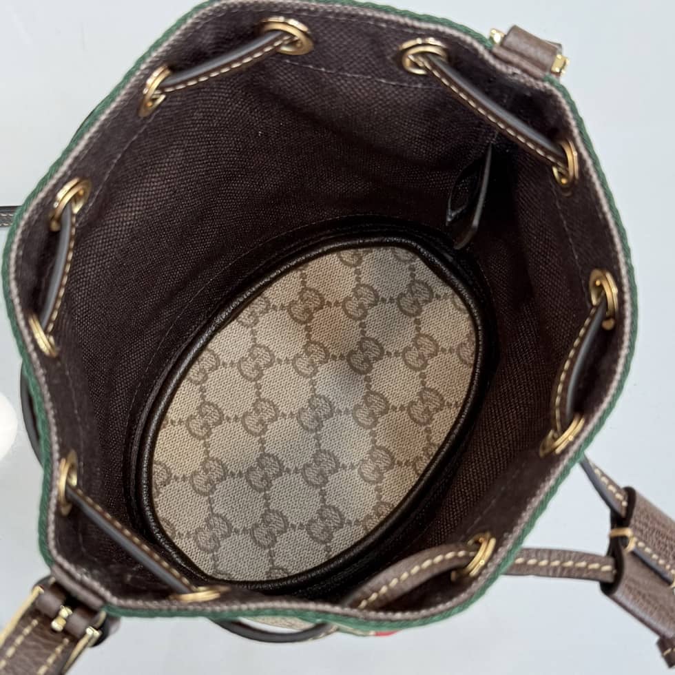 Gucci Canvas Mini Bucket Bag Sand Brown 876060_7_156551 Gucci Canvas Mini Bucket Bag Sand Brown 876060