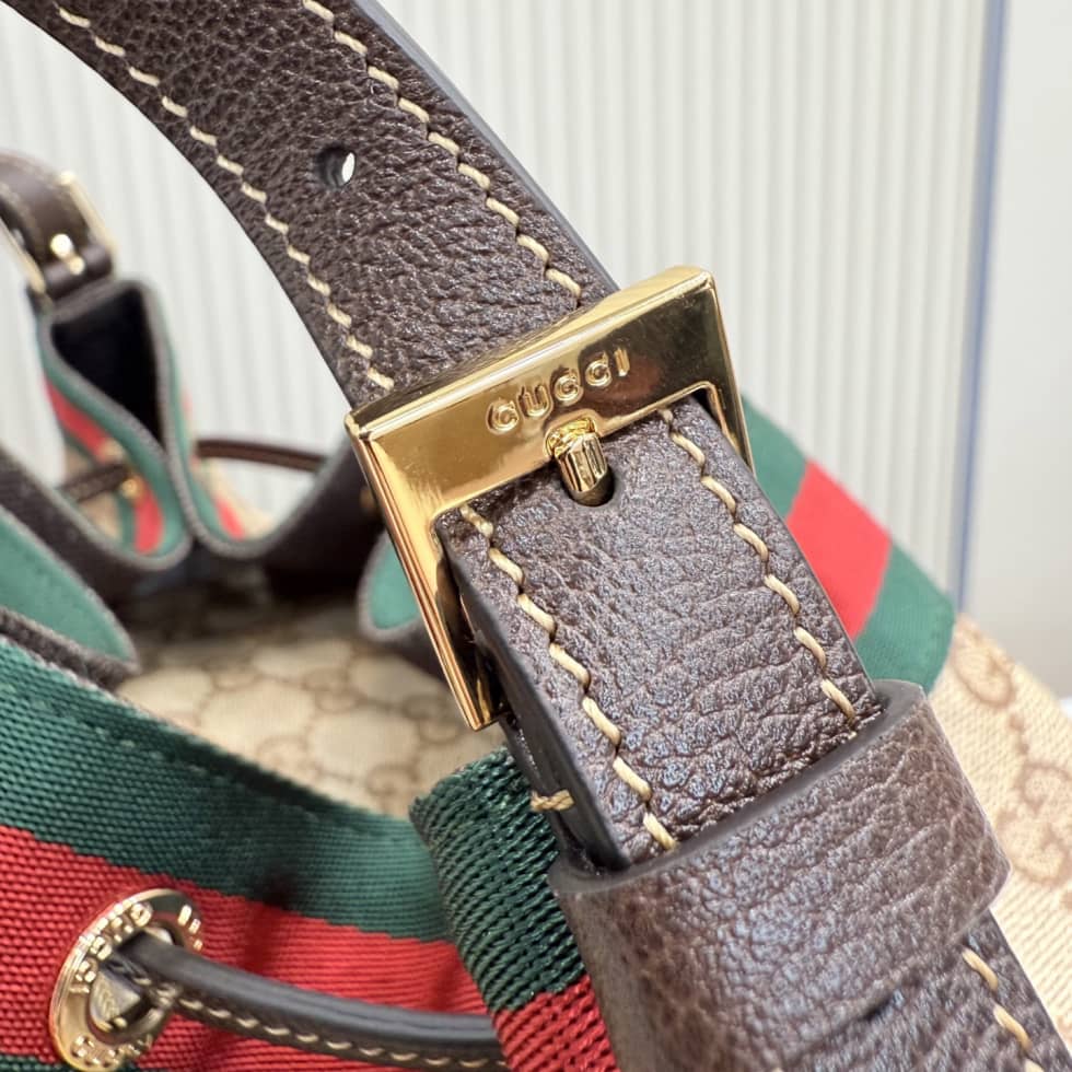 Gucci Venice Canvas Large Sand Brown Bucket Bag_3_156571 Gucci Venice Canvas Large Sand Brown Bucket Bag