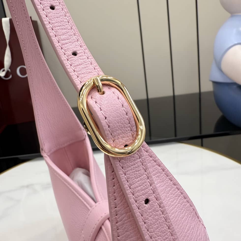 Gucci Jackie Slim Leather Medium Pink Shoulder Bag_3_156621 Gucci Jackie Slim Leather Medium Pink Shoulder Bag