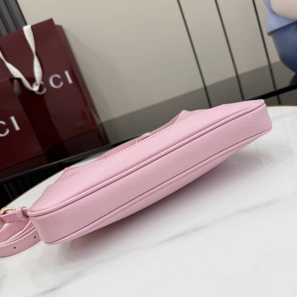 Gucci Jackie Slim Leather Medium Pink Shoulder Bag_6_156621 Gucci Jackie Slim Leather Medium Pink Shoulder Bag