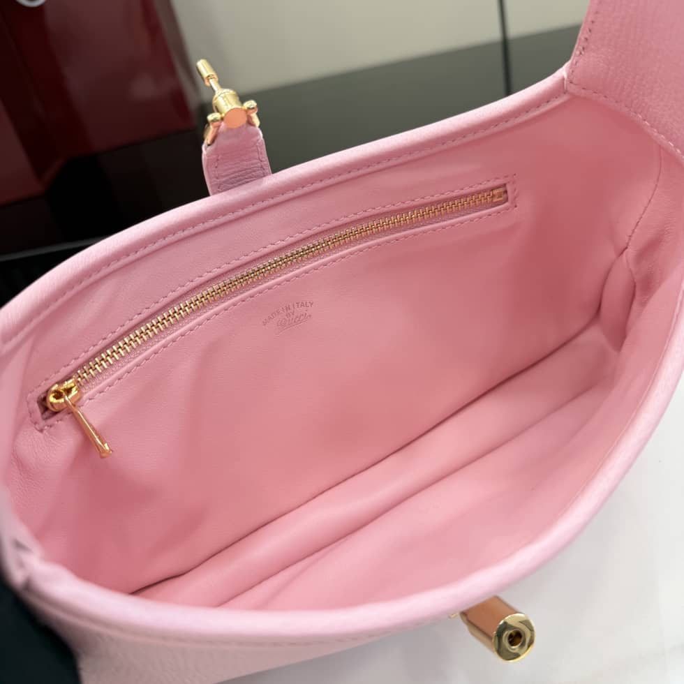 Gucci Jackie Slim Leather Medium Pink Shoulder Bag_7_156621 Gucci Jackie Slim Leather Medium Pink Shoulder Bag