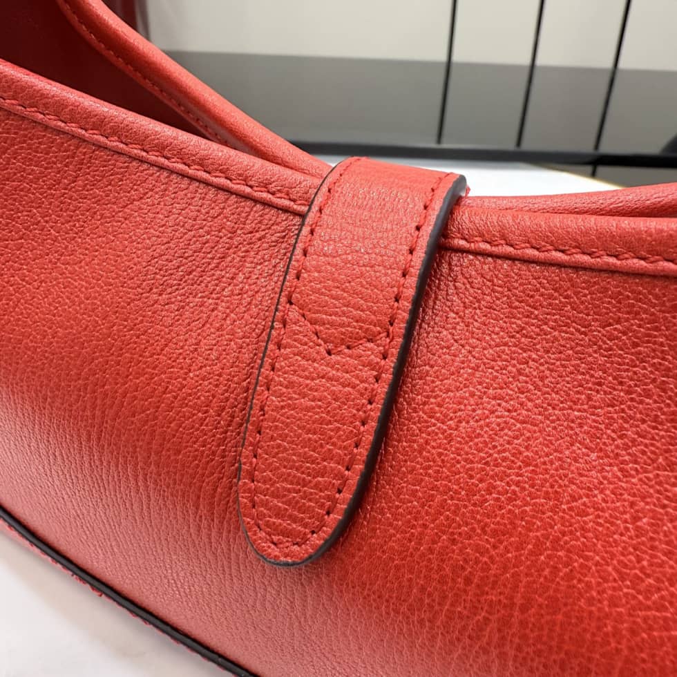 Gucci Jackie Slim Leather Medium Red Shoulder Bag_5_156631 Gucci Jackie Slim Leather Medium Red Shoulder Bag